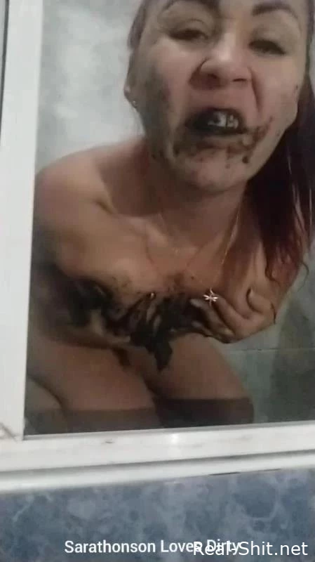 Toliet pooping smearing and drinking toilet water - Sarathonson - Pervy Eats Shit, Filthy, Handjob Scat