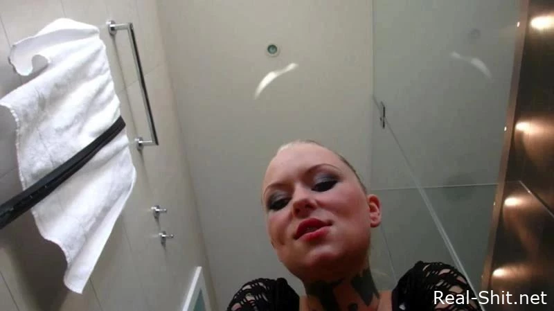 Hotel bath room scat slaves pov version - Puke - Cunt Filled Shit, Shitting In Pantyhose, Pee On Scat