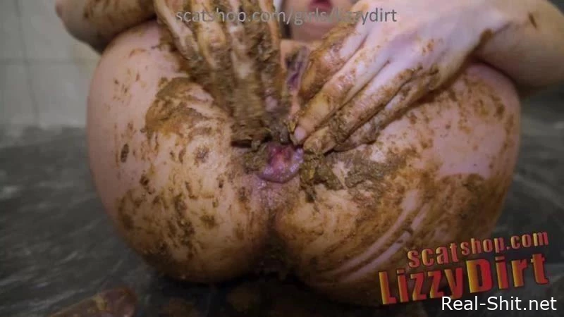 LizzyDirt - Anal fisting to push back a huge charge - Mouth Stuffing Shit, Toilet Scat, Digested Scat