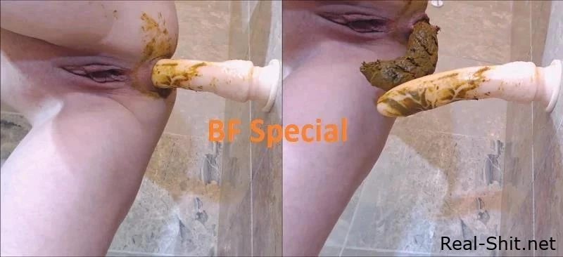 Girls self filmed excretion after enema. FSpec-414 - Black Ass, Manure, Hurry In Toilet