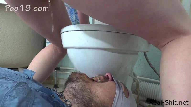 KV-GIRL - Diarrhea cock blown off - EllaGilbert - Clean Toilet Of Feces, Bondage Slave Scat, Orgy Scat