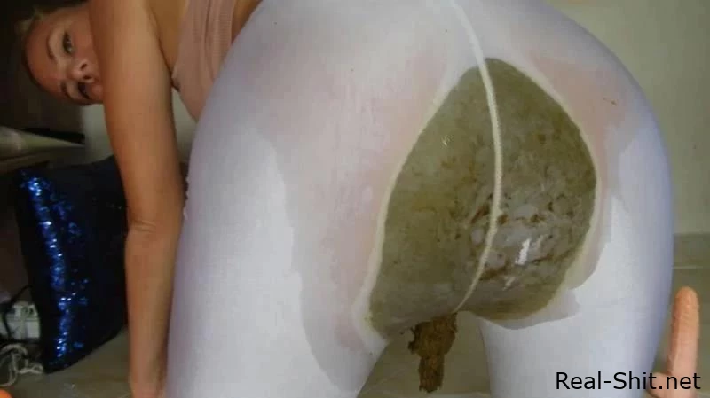 Torn_White Giant Shit Filled Leggings Fun with MissAnja - Endure Don't Give A Shit, Toilet Slave, Solo Scatology